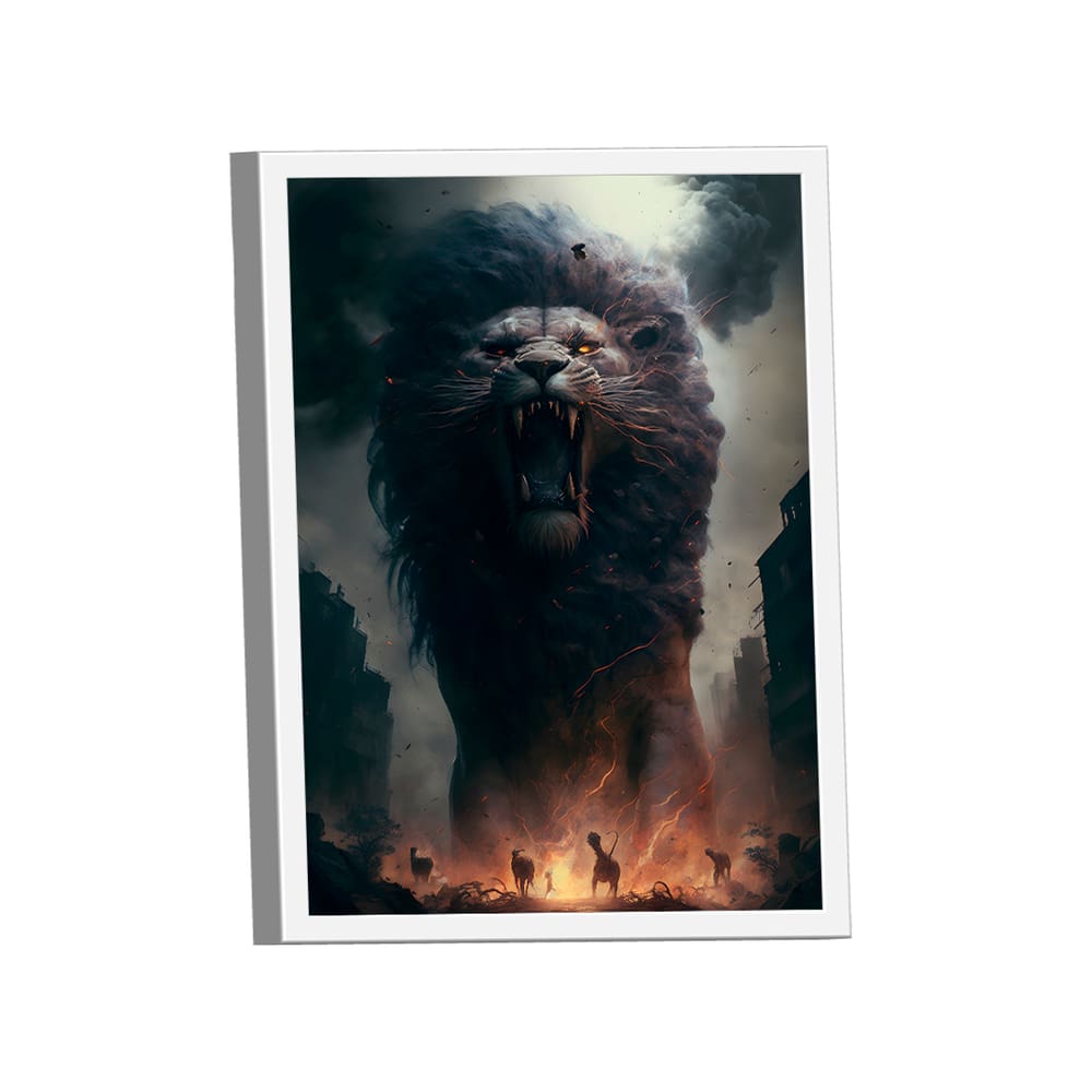 Quadro Decorativo Leão das Trevas