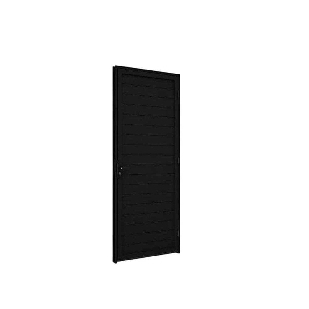 Porta Lambril 210x100 L/Esq. - Alumínio Preto - Linha 25