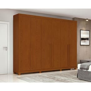 Guarda Roupa Casal Ambiente Bertha 6 Portas 2 Gavetas Frassino com Pés - Lopas