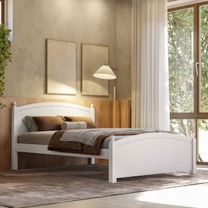 Cama De Casal Em Madeira Pinus e Mdf 22 Woodstore