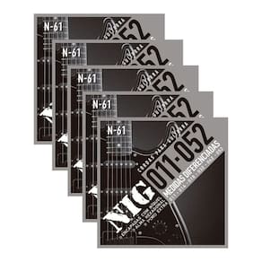 Kit 5 Encordoamento Guitarra Níquel Nig N-61.011” + Palheta PRN61L