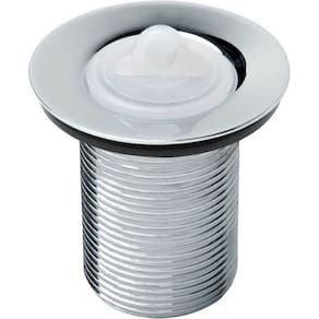Válvula de Escoamento para Tanque 1.1/4" sem Ladrão com Tampa Plástica Cromado