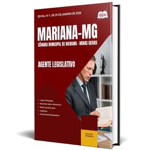 Apostila Câmara De Mariana Mg 2025 - Agente Legislativo