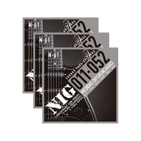 Kit 3 Encordoamento Guitarra Níquel Nig N-61.011”