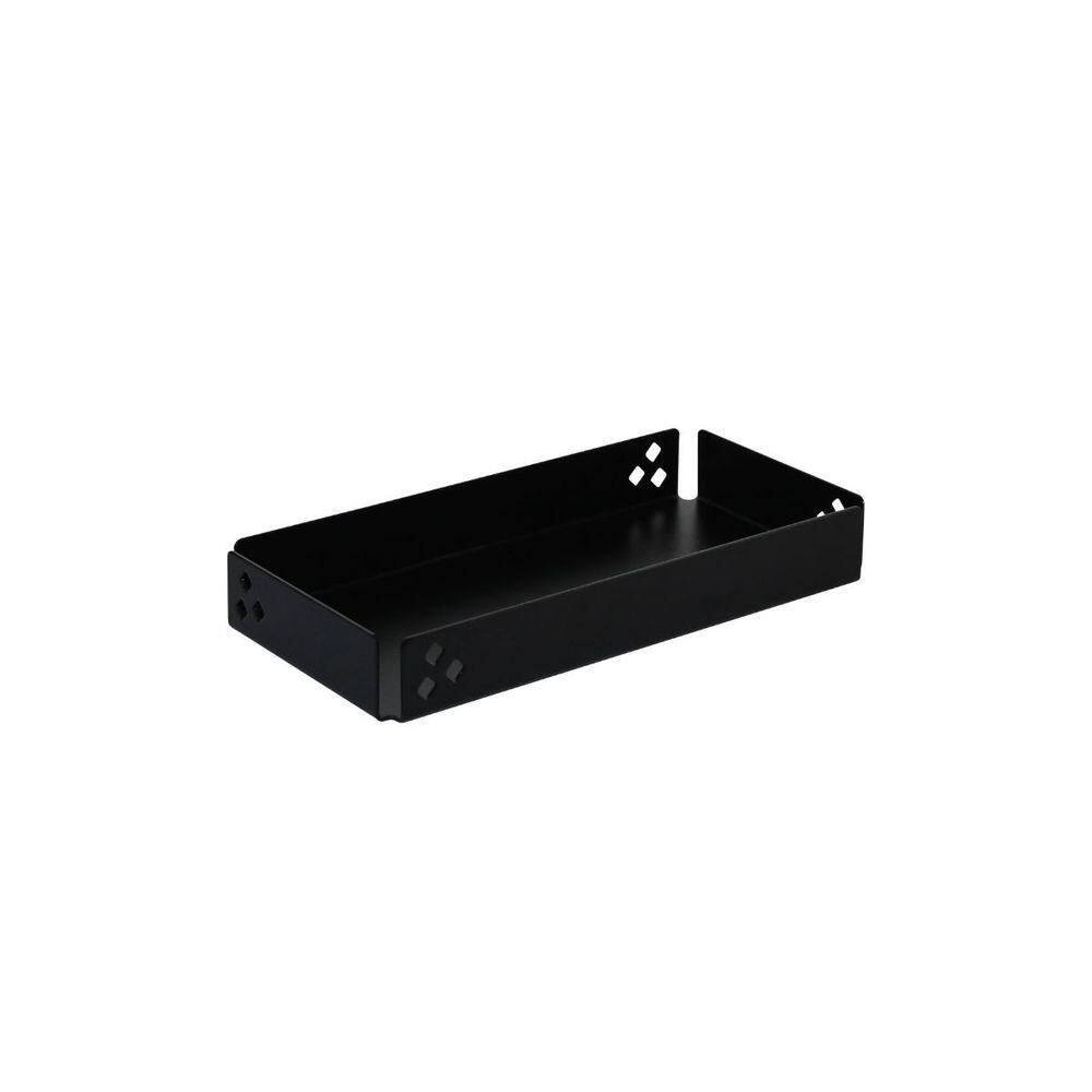 Bandeja Decoração Retangular 10x20cm Aço Preto Fosco Future
