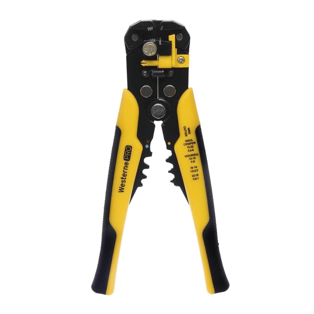 Alicate de Crimpar Western 8,5” para Fios de 0,2 a 6MM Preto e Amarelo