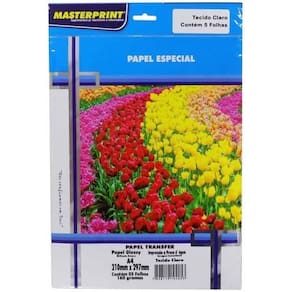 Papel Fotográfico Especial Transfer a4 160 G/m² 10070 Masterprint - 5un