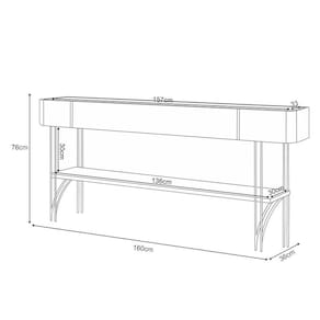 Estante Home Theater Nobre e Aparador Vivant e Mesa de Centro Cadenza Off White Castanho – HB Móveis