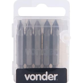 Bits Pozidrive Encaixe 1/4 Pz1 38Mm Com 5 Peças Vonder