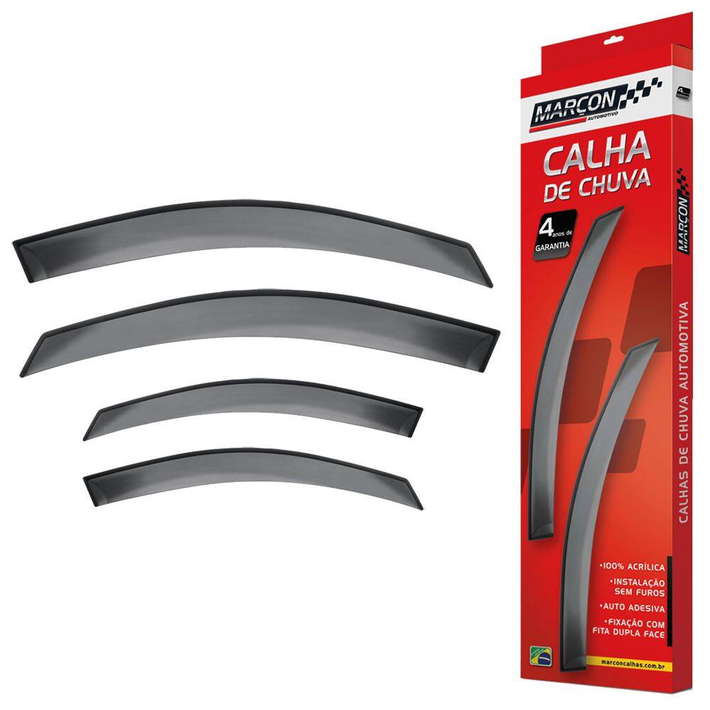 Calha de Chuva Marcon S-10 Cabine Dupla 04 Portas Todas ATE 2008