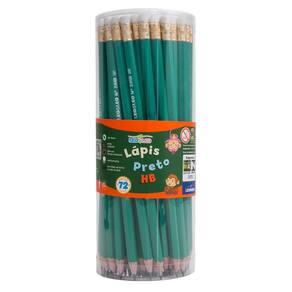 Kit 72 Lápis Preto Hb Sextavado com Borracha - Leo & Leo