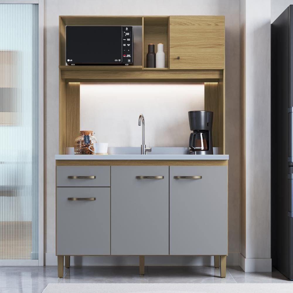 Cozinha Compacta 120Cm 4 Portas E 1 Gaveta Co1202 Decibal