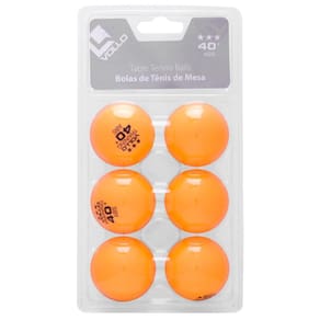 Bola de Tênis de Mesa Vollo ABS Training 3 Estrelas com 06 Unidades Laranja