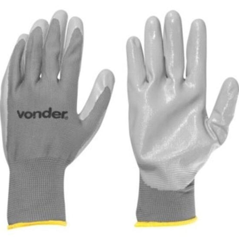 Luva Poliéster/Látex Nitrílico Tamanho 9 Ca35454 - Vonder