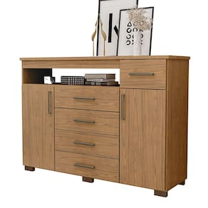 Comoda 5 Gavetas 2 Portas 152 cm OLS CO008 Freijo MXM