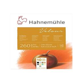 Pad Hahnemühle Velour 260gsm 24x32cm 10 folhas de cores misturadas