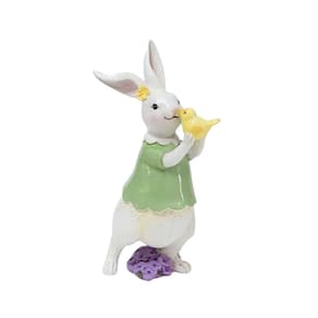 Escultura Em Resina Coelha Hilda 6,5x17cm Portland