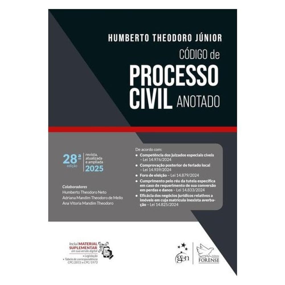 Código De Processo Civil Anotado - 28ª Edição 2025