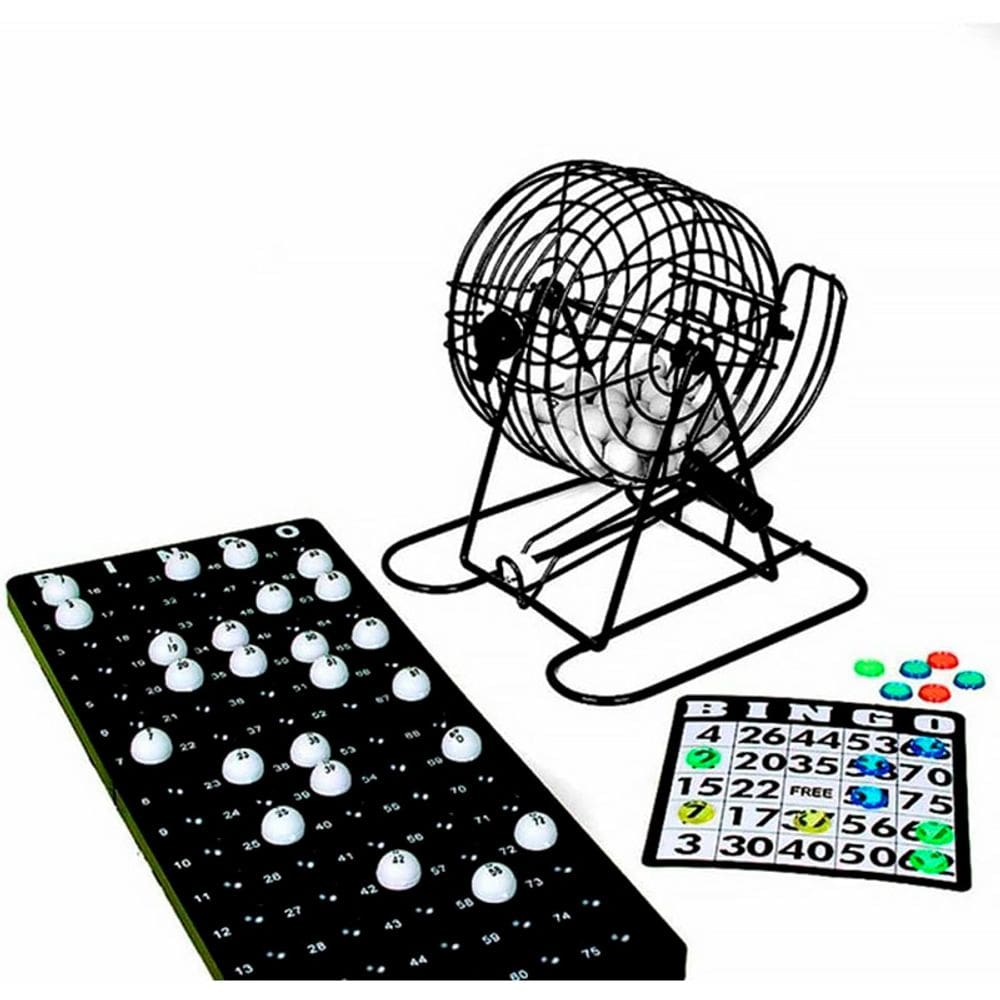 Jogo de Bingo Completo Tradicional Globo Giratório 245 pçs IM42067 - Imporiente
