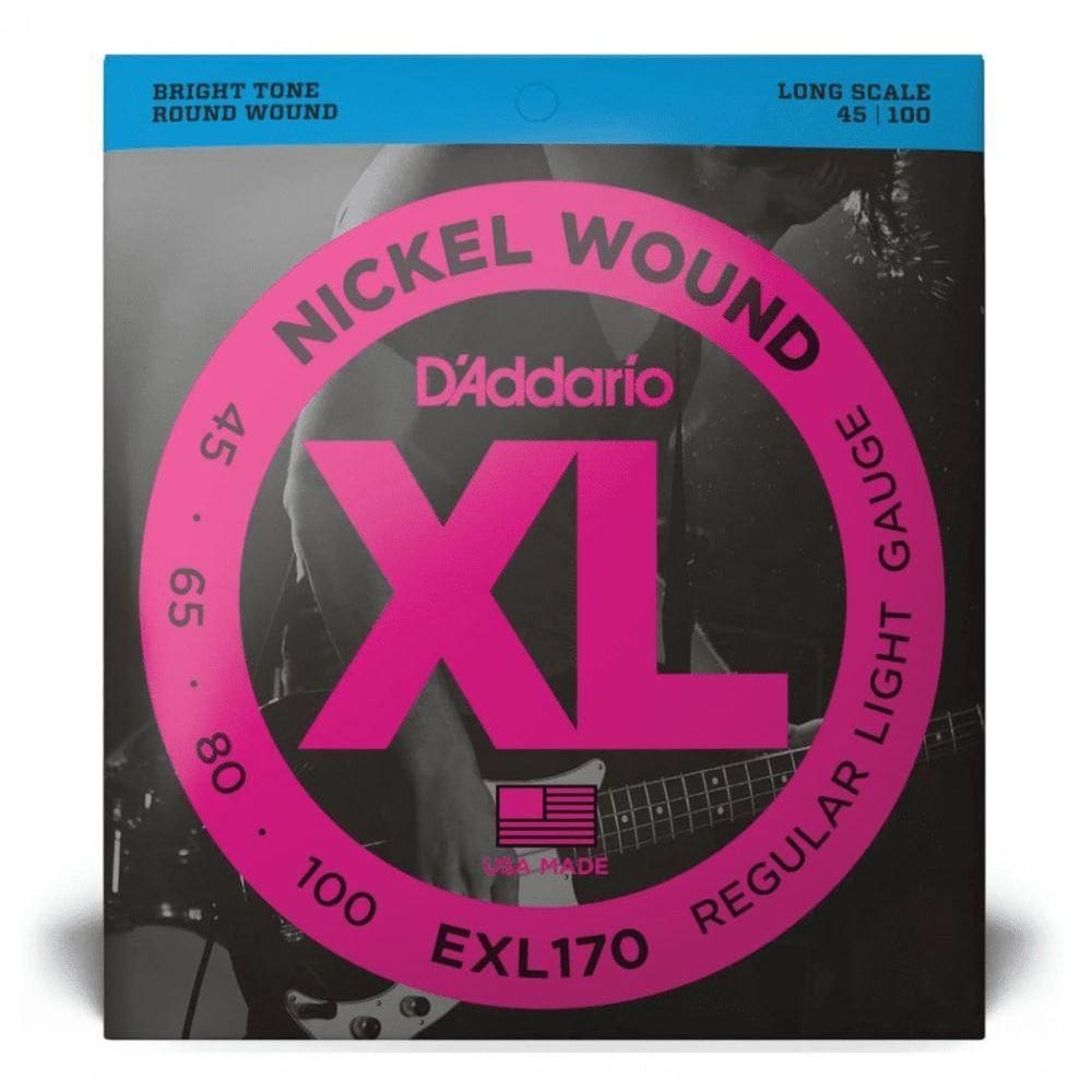 Encordoamento Para Contrabaixo 4 Cordas Exl170 0.45 D Addario