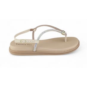 Sandália Feminina Beira Rio 8513.109 baixa tiras strass