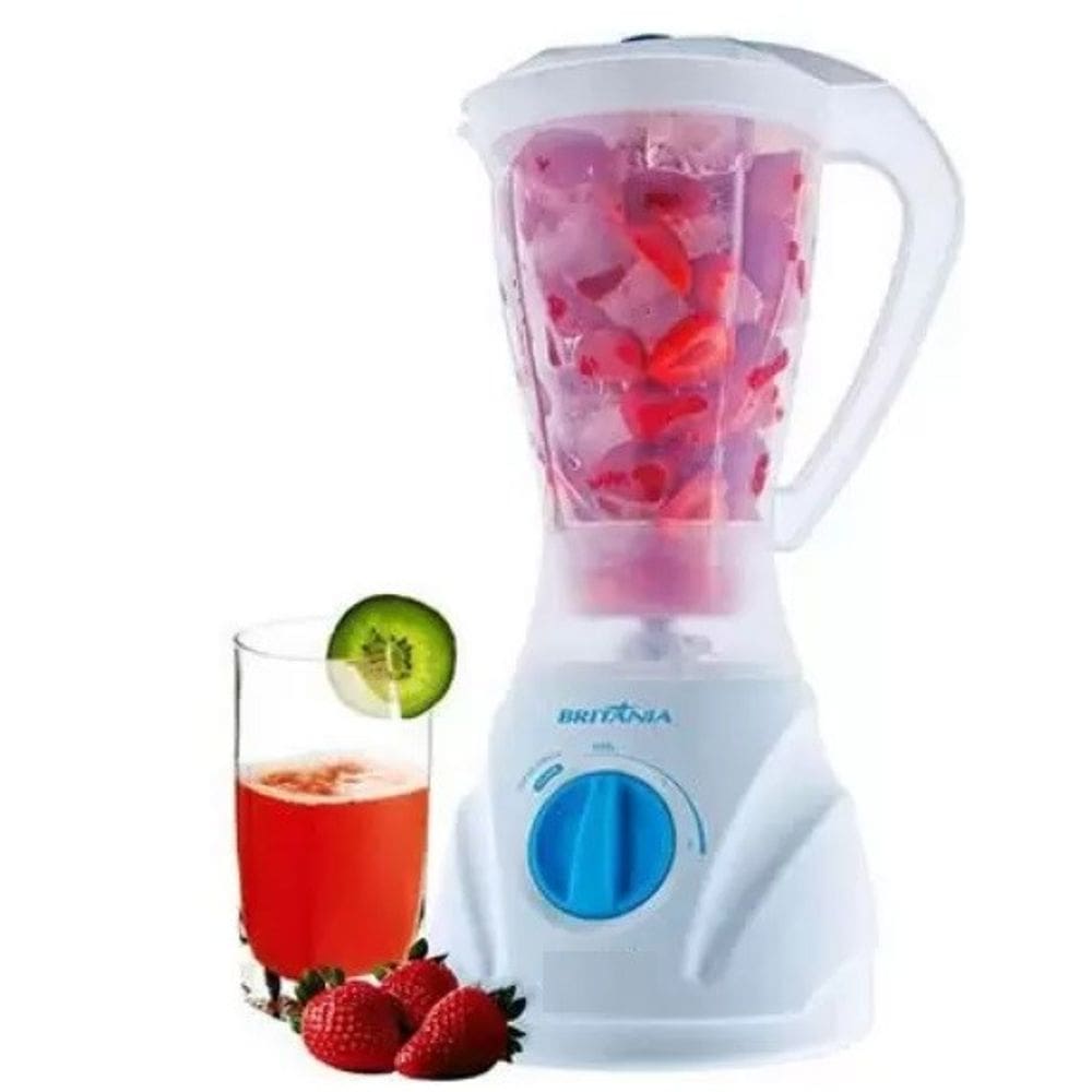 Liquidificador Britania 400W 220V 2 Velocidades - Azul/Branco