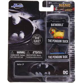 Jada Batman 3 Peças Set Nano Hollywood Rides Diecast Cars