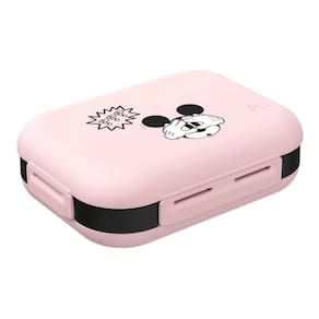 Marmita Hermética Com Divisórias Disney 21cm Rosa Mickey