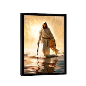 Quadro Decorativo Jesus Caminhando Sobre as Águas