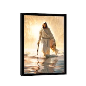 Quadro Decorativo Jesus Caminhando Sobre as Águas