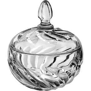 POTICHE VICENZA BOMBONIERE CRISTAL ECO 17x15x15cm TRANSPARENTE