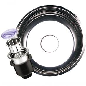 Cuba Redonda Luxo Inox 304 32x14x05 Ab-3,5-c Valvula-sobrepor-lux 03