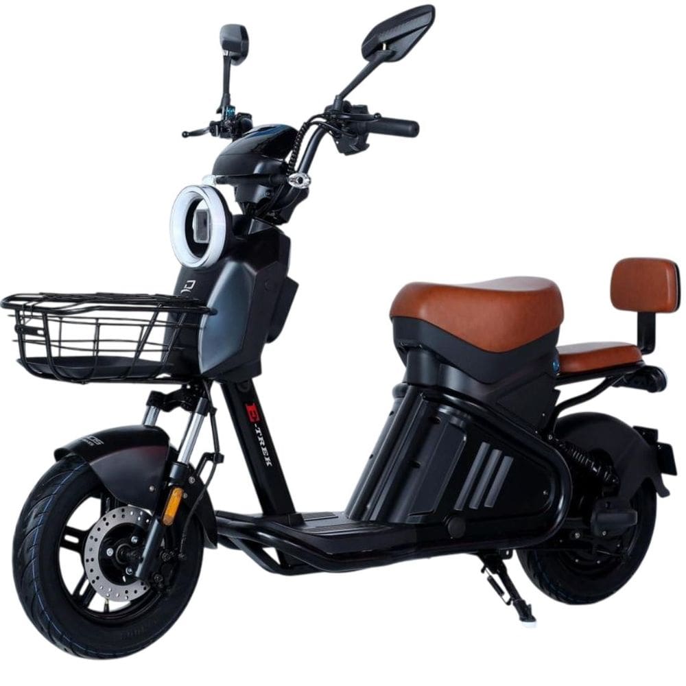 Scooter Bicicleta Elétrica 1000W com Entrada USB E-Trek Duos Preta