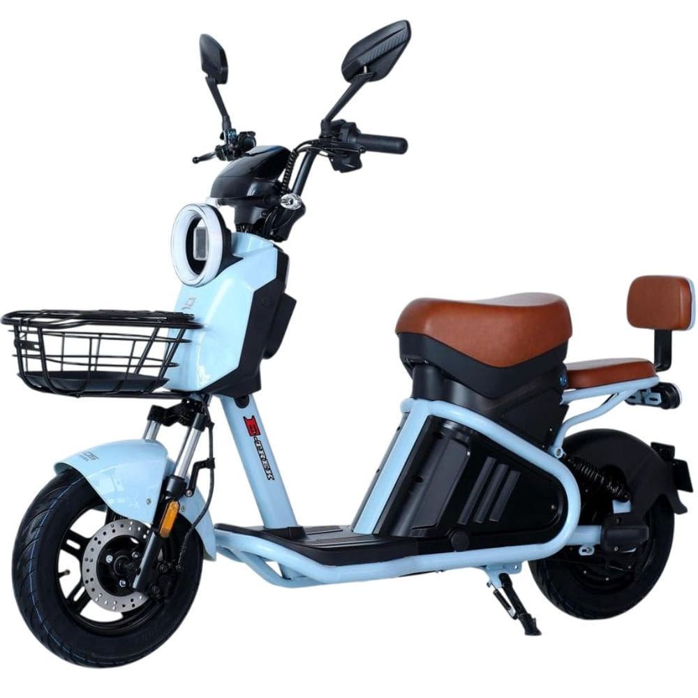 Bicicleta Elétrica 1000W Alarme Retrovisor Painel Digital E-Trek Duos Azul