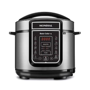 Panela de Pressão Elétrica Digital 5L Mondial 220V 900W Preto/Inox - PE-38