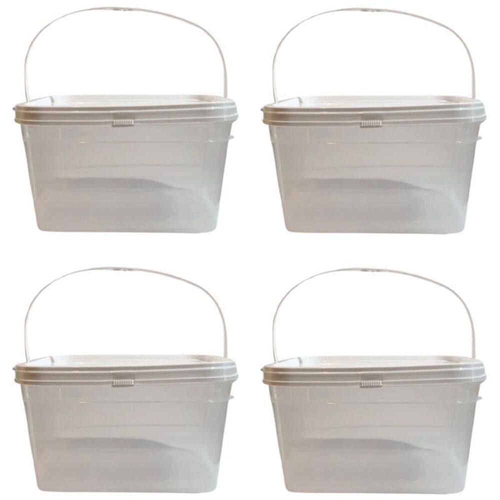 Balde Para Pintura Transparente 2.4L-Kit 4 Pçs