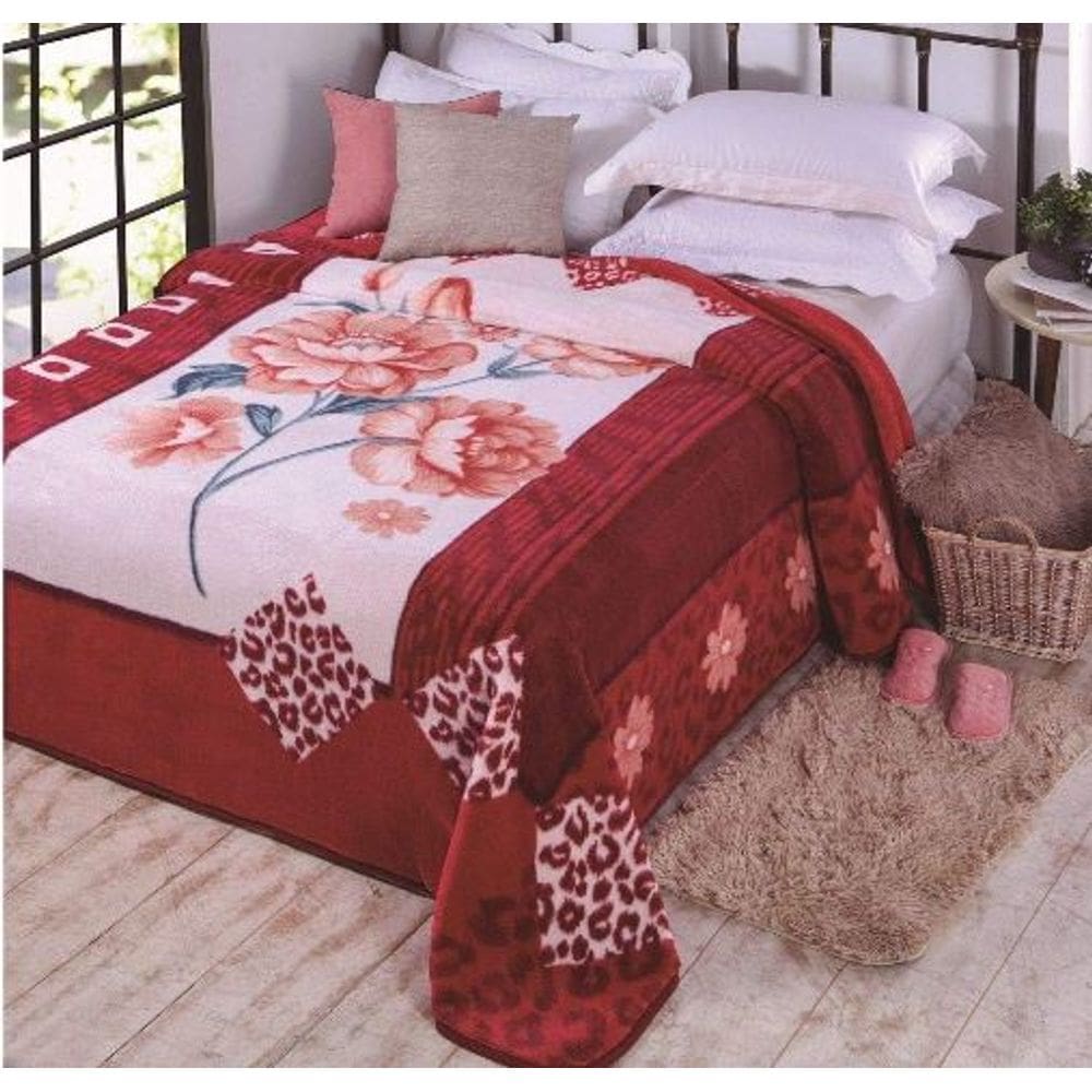 Cobertor Casal Kyor Plus Vinho - Jolitex