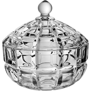 POTICHE VASO BOMBONIERE HOME&CO COM TAMPA ECO CRYSTAL 17x18x18cm TRANSPARENTE DECORATIVO