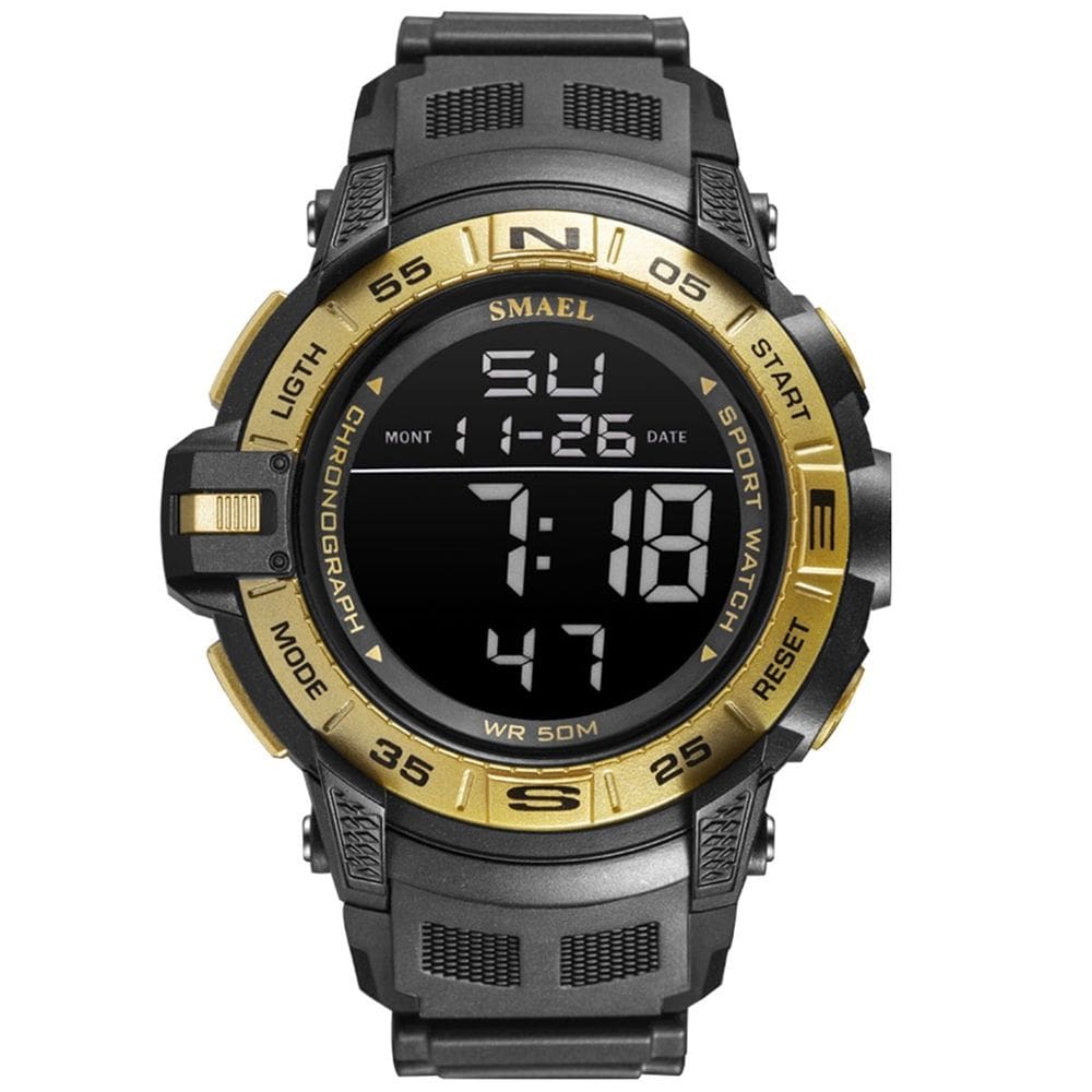 Relógio Masculino Smael Digital 1511 Preto e Dourado