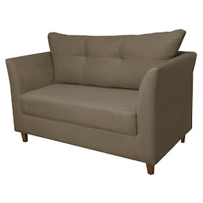 Namoradeira Isis para Recepção Suede Cappuccino - Vallisa Decor