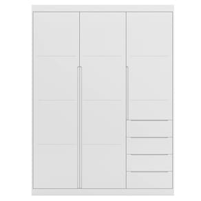 Guarda Roupa Infantil 3 Portas 4 Gavetas Lua P04 Branco - Mpozenato
