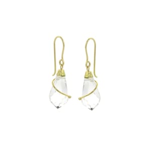 Brinco Gota Pedra Zircônio Anzol Elegante Ouro 18K Delicado
