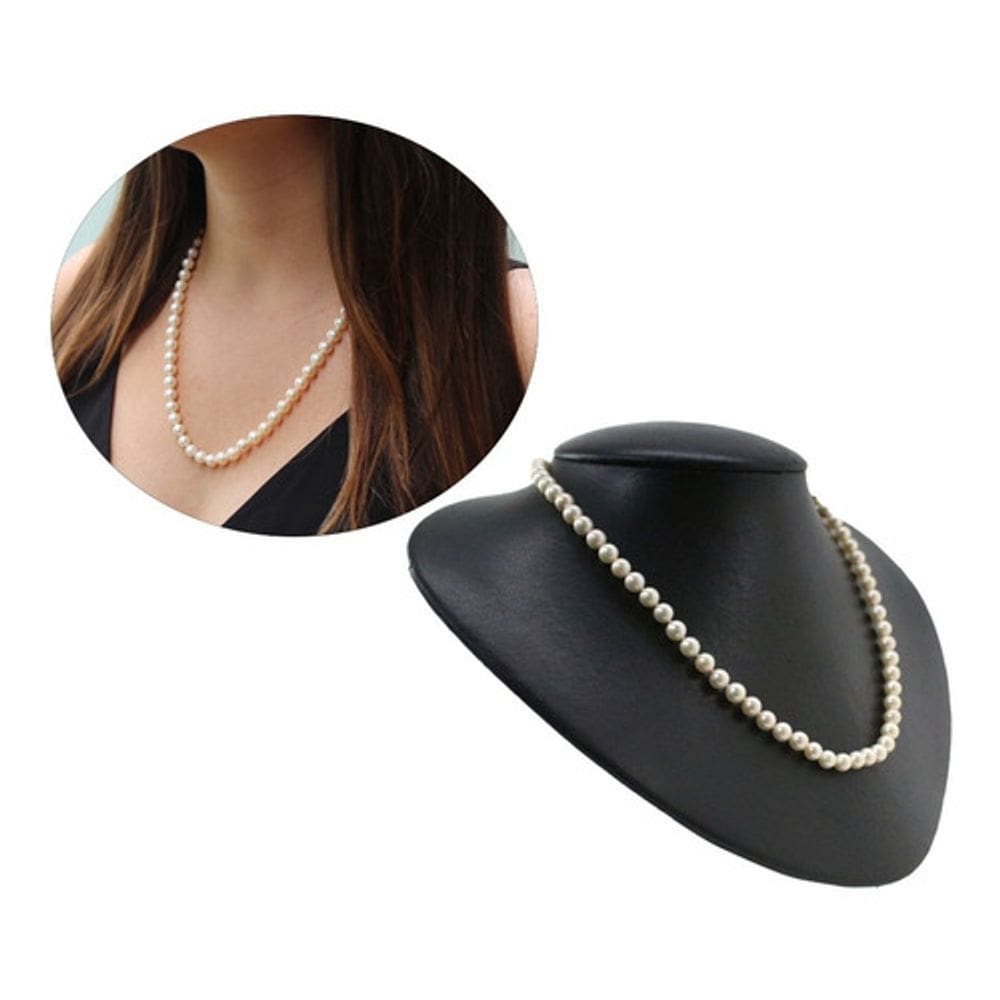 Colar Pérolas Francês 53cm Akoya Fecho Ouro 18k 3 Diamantes