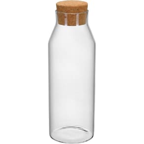 JARRA ÁGUA SUCO HOME&CO COM ROLHA DE CORTIÇA BOROSSILICATO 1,2L 25x9x9cm TRANSPARENTE