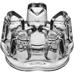CASTIÇAL PORTA VELAS DECORATIVO HOME&CO VIDRO 5x11x11cm TRANSPARENTE