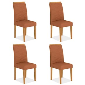 Kit 4 Cadeiras Estofadas Everest Comfort Cinamomo/suede Terracota - Ma