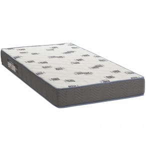 Colchão Solteiro 78x188x14 Espuma D33 Bordado Light Branco Azul - Ortobom