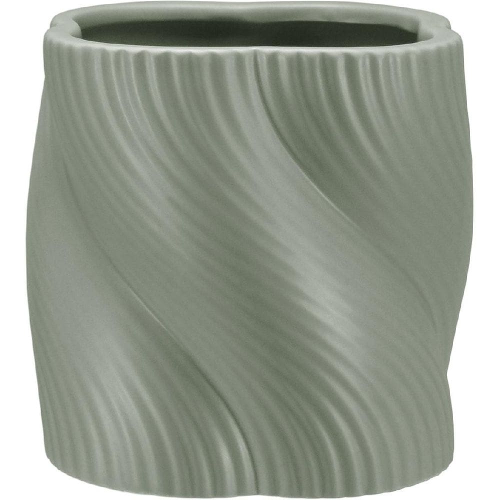 CACHEPÔ VASO DECORATIVO PLANTA HOME&CO CERÂMICA 12x11x11cm CINZA