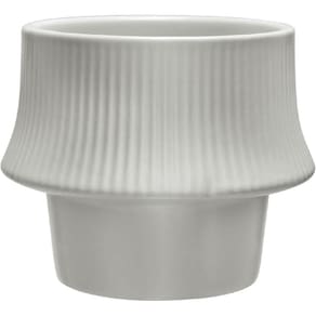 CACHEPÔ VASO DECORATIVO PLANTA HOME&CO CERÂMICA 10x13x13cm CINZA