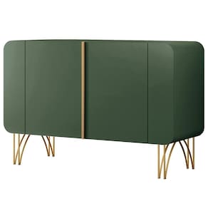 Aparador Buffet Para Sala De Jantar 2 Portas Orgânico Pozzi B01 Verde Pistache - Lyam Decor